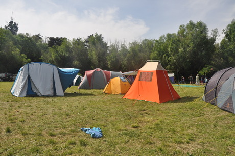 schools camp beside the river